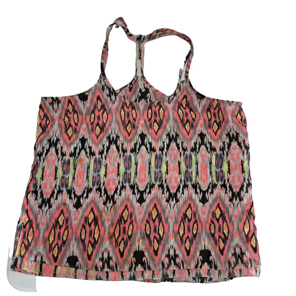 Live 4 Truth Top Womens XL Multicolor Abstract Pattern Beaded‎ Racerback Boho